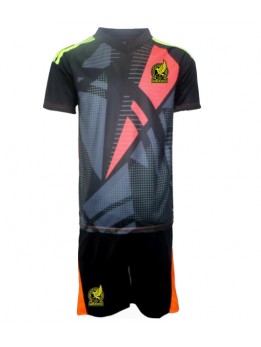 Mexiko Torwart Heimtrikotsatz für Kinder Copa America 2024 Kurzarm (+ Kurze Hosen)